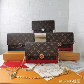 LV Модель M67405 Кошелек FLORE с цепочкой Этот кошелек на цепочке