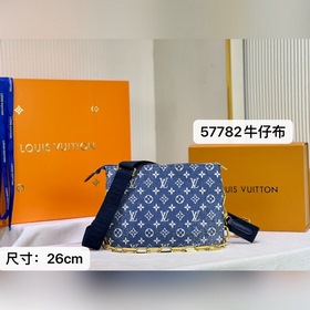 LV Джинсовый синий Модель M57782 57790 Coussin Маленькая сумка Су