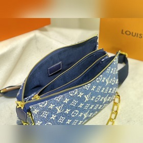LV Джинсовый синий Модель M57782 57790 Coussin Маленькая сумка Су