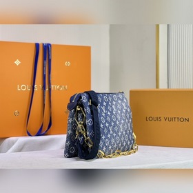 LV Джинсовый синий Модель M57782 57790 Coussin Маленькая сумка Су