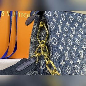 LV Джинсовый синий Модель M57782 57790 Coussin Маленькая сумка Су