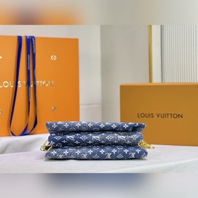 LV Джинсовый синий Модель M57782 57790 Coussin Маленькая сумка Су