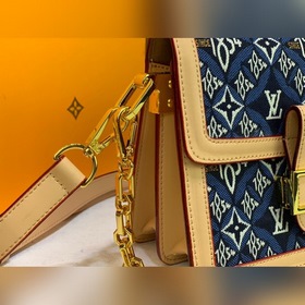 LV Модель M57499 Синяя Средняя сумка Dauphine Средняя сумка Daup