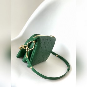 LV Модель M59389 Зеленая сумка Coussin BB через плечо Блеснула на