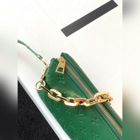 LV Модель M59389 Зеленая сумка Coussin BB через плечо Блеснула на