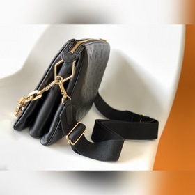 LV Модель M57783 Черная сумка Coussin среднего размера с одним пл