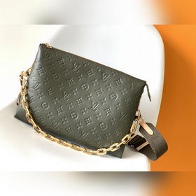 LV Модель M57782 Темно-зеленая сумка Coussin среднего размера с о