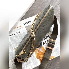 LV Модель M57782 Темно-зеленая сумка Coussin среднего размера с о