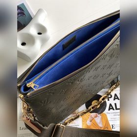 LV Модель M57782 Темно-зеленая сумка Coussin среднего размера с о