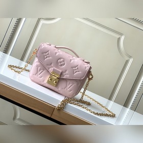 LV Модель M81390 Розовый Кожаная сумка на цепочке Серия MICRO MéT