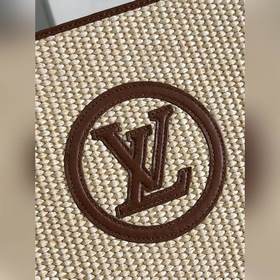 LV Сумка с плетеным цепочкой из рафиа Модель M81366 коричневая С