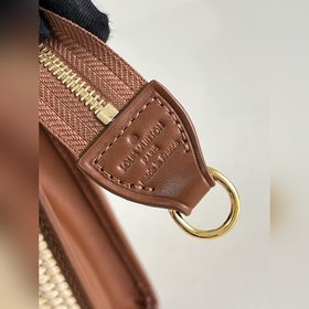 LV Сумка с плетеным цепочкой из рафиа Модель M81366 коричневая С