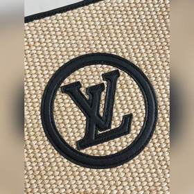 LV Сумка с плетеным цепочкой из рафиа, модель M81366, черная Сум