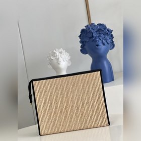 LV Сумка с плетеным цепочкой из рафиа, модель M81366, черная Сум