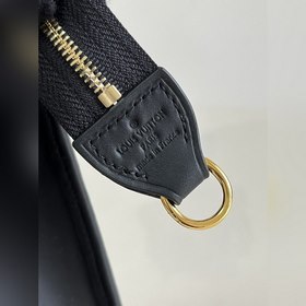 LV Сумка с плетеным цепочкой из рафиа, модель M81366, черная Сум