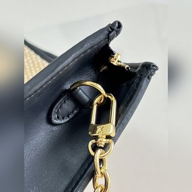 LV Сумка с плетеным цепочкой из рафиа, модель M81366, черная Сум