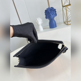 LV Сумка с плетеным цепочкой из рафиа, модель M81366, черная Сум