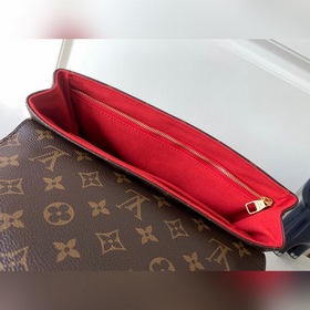 LV Модель M43713 Красная сумка с цепочкой через плечо Кожа являет