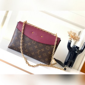 LV Модель M43715 Старая фиолетовая сумка с цепочкой, сумка через 