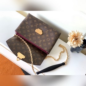 LV Модель M43715 Старая фиолетовая сумка с цепочкой, сумка через 