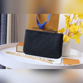 LV Модель M69203 Тиснение Сумка DOUBLE ZIP POCHETTE Сумка Doubl