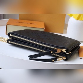 LV Модель M69203 Тиснение Сумка DOUBLE ZIP POCHETTE Сумка Doubl