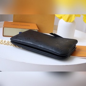 LV Модель M69203 Тиснение Сумка DOUBLE ZIP POCHETTE Сумка Doubl