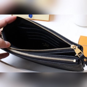 LV Модель M69203 Тиснение Сумка DOUBLE ZIP POCHETTE Сумка Doubl