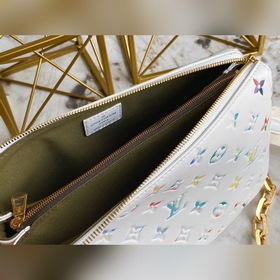 LV Модель M21209 Бежевая кожаная сумка с цепочкой Серия COUSSIN 