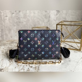 LV Модель M21353 Темно-синяя кожаная сумка с цепочкой COUSSIN Ма