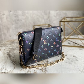 LV Модель M21353 Темно-синяя кожаная сумка с цепочкой COUSSIN Ма