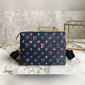 LV Модель M21353 Темно-синяя кожаная сумка с цепочкой COUSSIN Ма