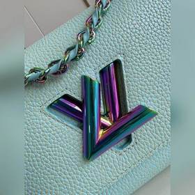Средняя сумка LV Twist, модель M50282, перламутрово-синяя, полнос