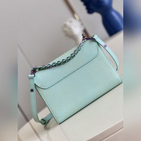 Средняя сумка LV Twist, модель M50282, перламутрово-синяя, полнос