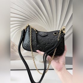 LV Easy Pouch On Strap сумка, модель M80349, черная, сумка через 