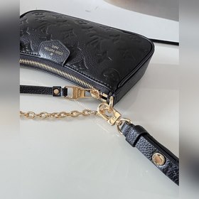 LV Easy Pouch On Strap сумка, модель M80349, черная, сумка через 