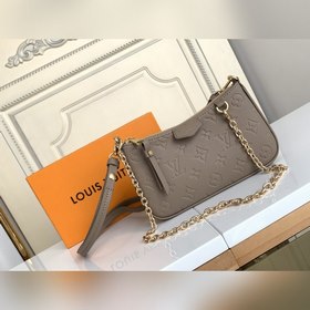 Сумка LV Easy Pouch On Strap, модель M80349, персиковый цвет с ти