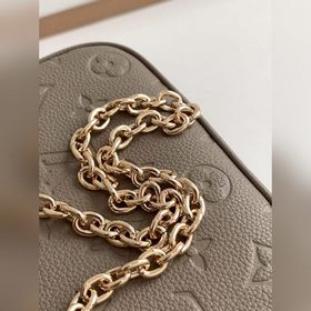 Сумка LV Easy Pouch On Strap, модель M80349, персиковый цвет с ти