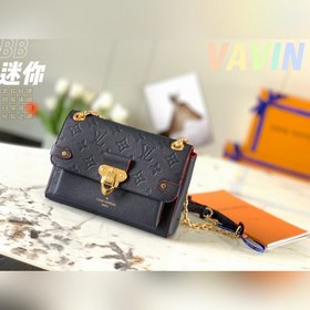 LV Vavin маленькая сумка, модель M44550, темно-синяя с тиснением