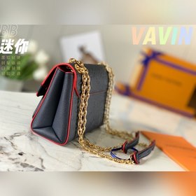 LV Vavin маленькая сумка, модель M44550, темно-синяя с тиснением 