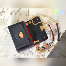 LV Vavin маленькая сумка, модель M44550, темно-синяя с тиснением 