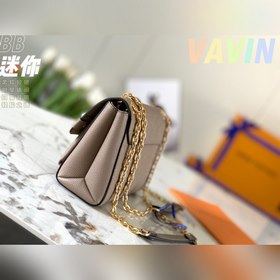 LV Vavin маленькая сумка, модель M44550, слоновая кость с тиснени
