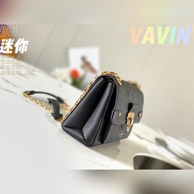 LV Vavin маленькая сумка, модель M44550, черная с тиснением Гладк