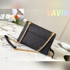LV Vavin маленькая сумка, модель M44550, черная с тиснением Гладк