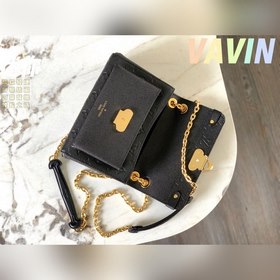LV Vavin маленькая сумка, модель M44550, черная с тиснением Гладк