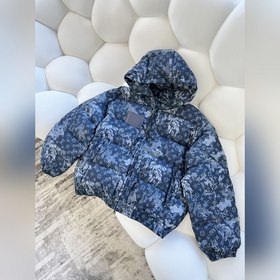 LV Пуховик с капюшоном, унисекс  Мотив Monogram Tapestry из осен