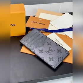 LV Модель M30839 Серый кожаный держатель для карт Изготовлен из