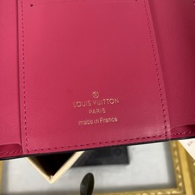 LV Модель M62157 Черный Кожаный кошелек с тремя складками Эта эле