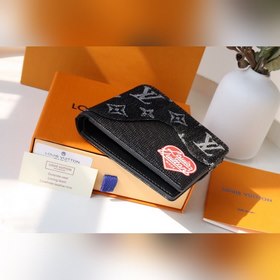 LV Модель M81020 Мужской кошелек Monogram из денима и кожи Tauril