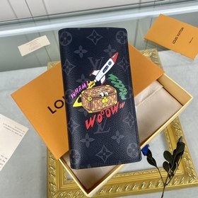 LV  Модель M80930  Короткий кошелек  Monogram Eclipse из канв